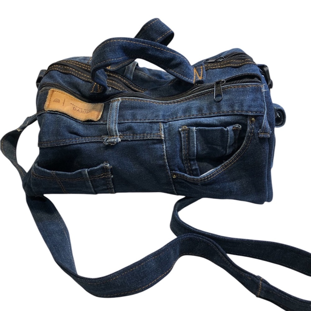 Unique Denim bag 12” x 6” no tags